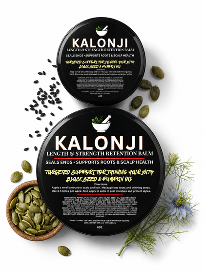 Kalonji™ Length & Strength Retention Balm | Black Seed & Pumpkin Seed Hair Balm