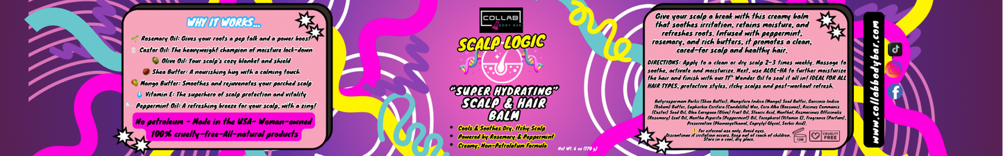 Scalp Logic Cooling Hair Balm for Dry, Itchy Scalp – Soothing Peppermint and Rosemary